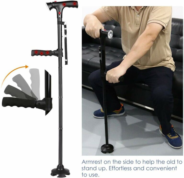 LED Light Foldable Walking Cane For Seniors Daily Use