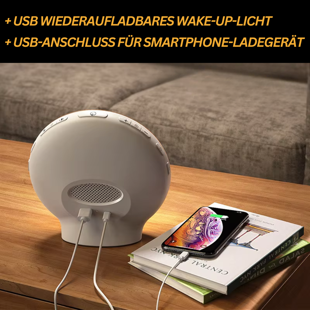 Budík GlowRise Wake Up Light pro přirozené ranní osvěžení