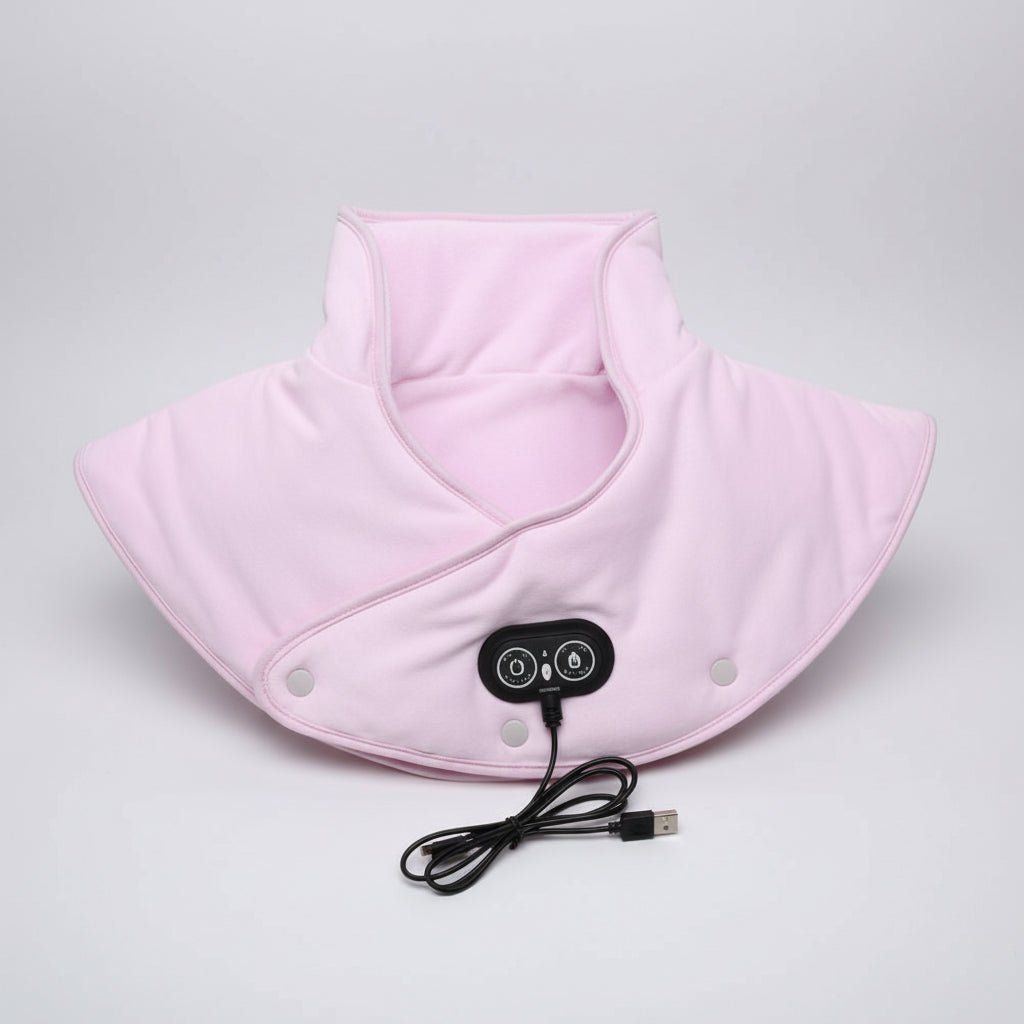 Coussin chauffant pour épaules et cou avec massage vibrant
