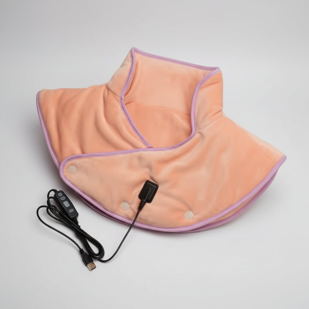 Coussin chauffant pour épaules et cou avec massage vibrant