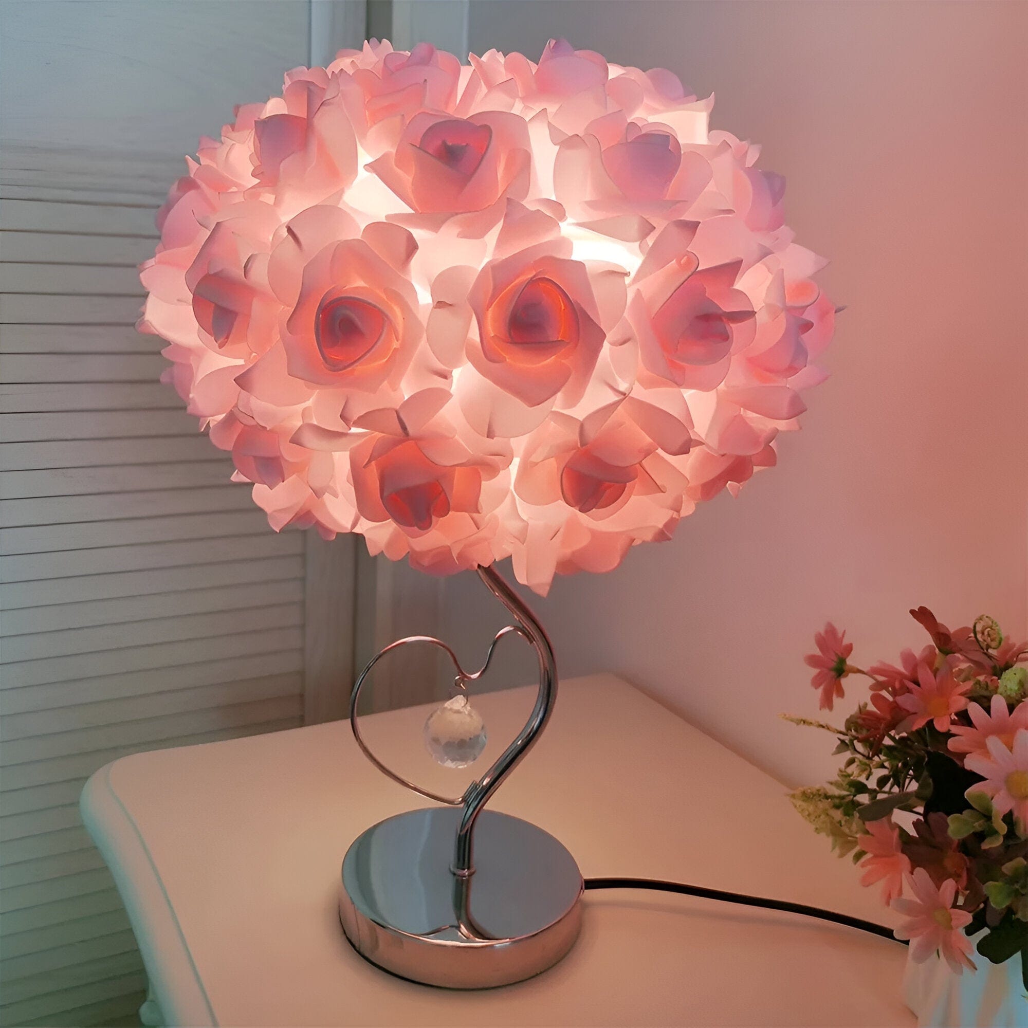 Rose Accent Night Light for Bedroom | Petprovac