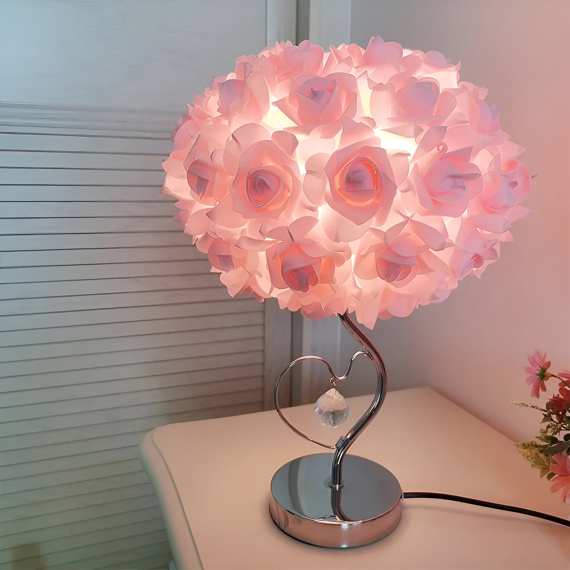 Rose Accent Night Light for Bedroom | Petprovac