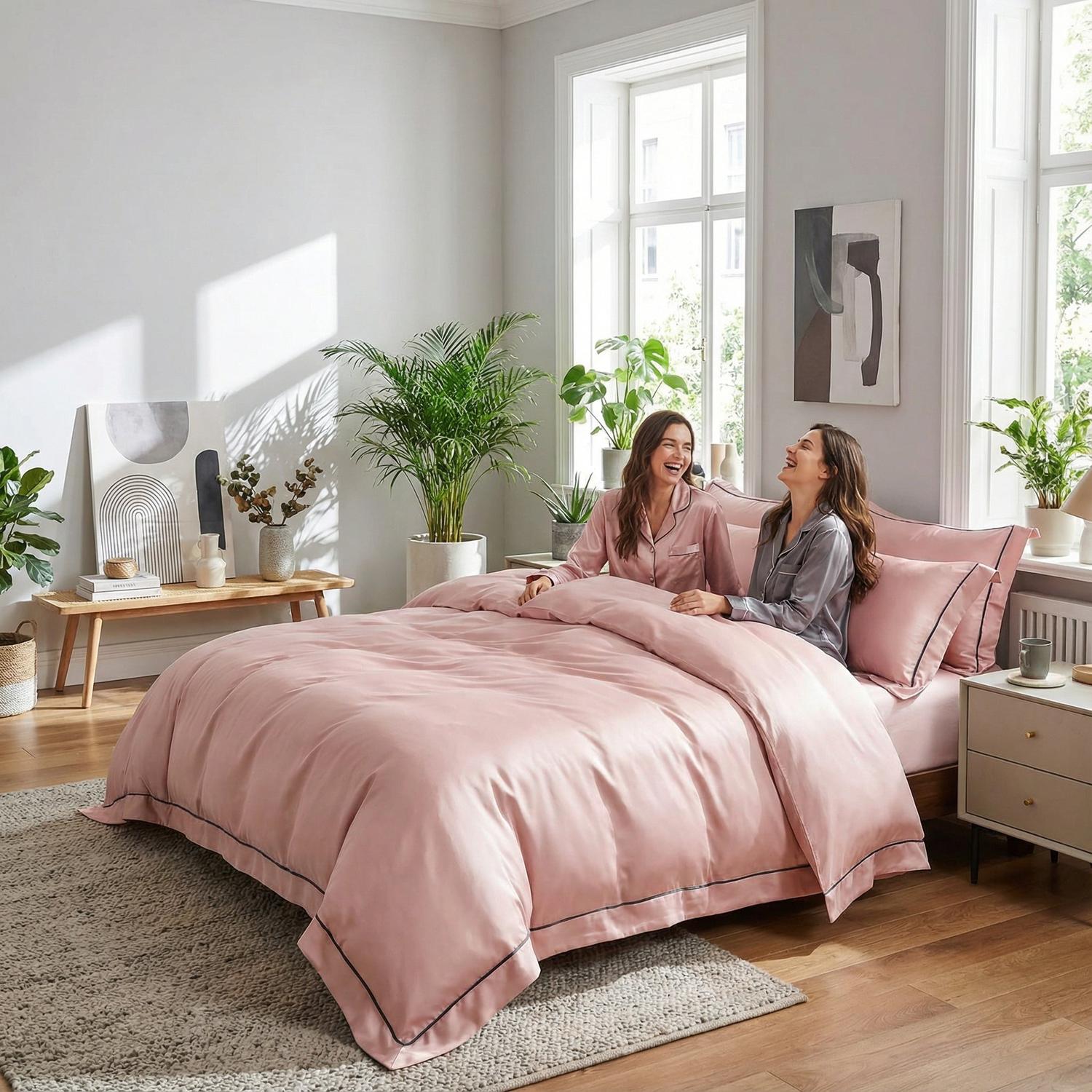 Pariser Nat Sengetøjssæt med Silkeagtige Langfibret Bomuldsdynebetræk