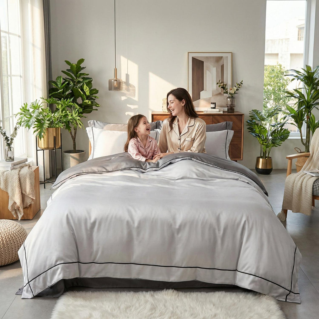 Pariser Nat Sengetøjssæt med Silkeagtige Langfibret Bomuldsdynebetræk