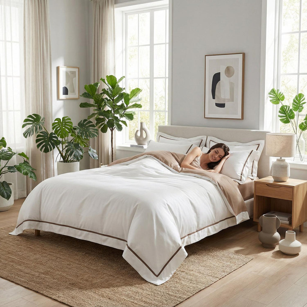 Pariser Nat Sengetøjssæt med Silkeagtige Langfibret Bomuldsdynebetræk