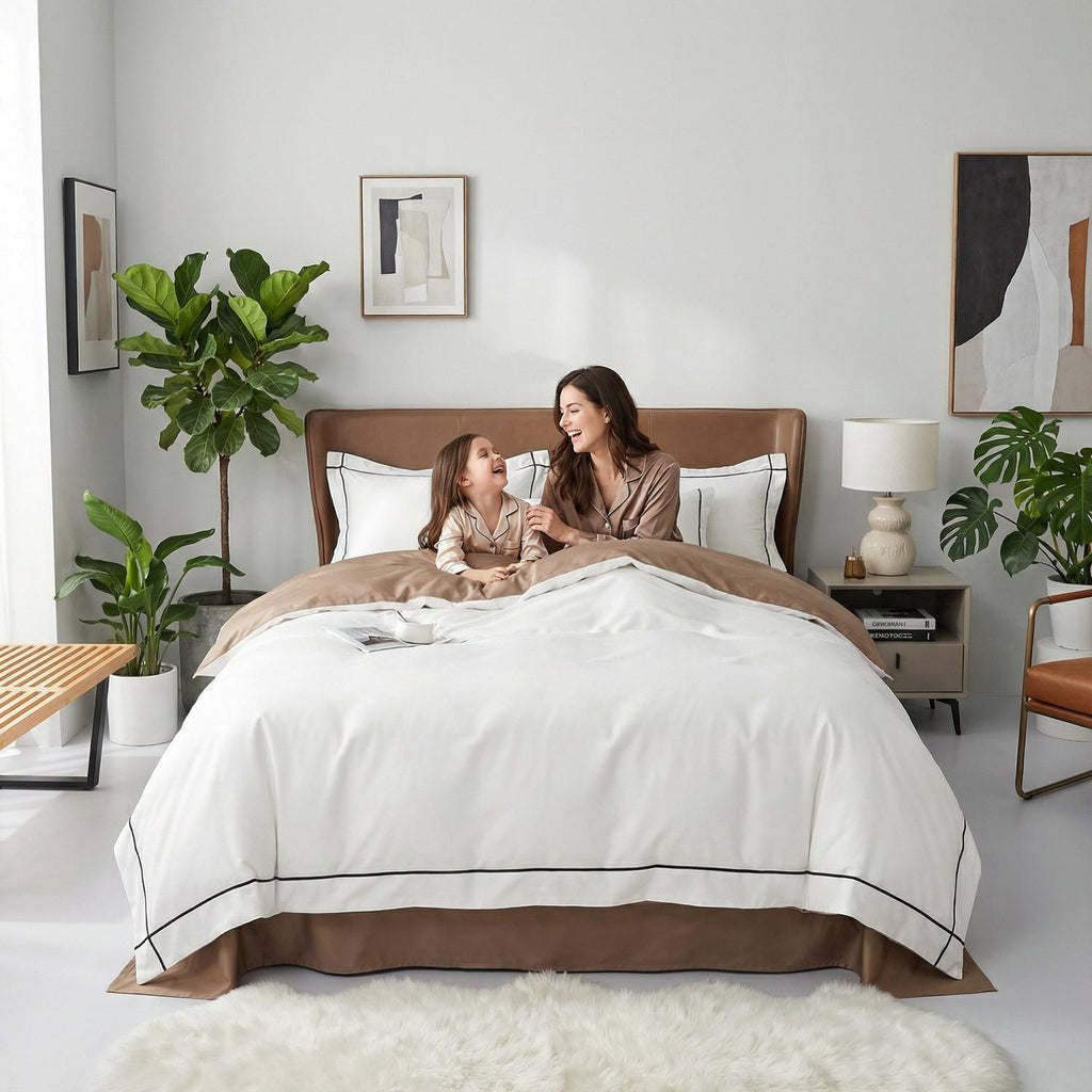 Pariser Nat Sengetøjssæt med Silkeagtige Langfibret Bomuldsdynebetræk