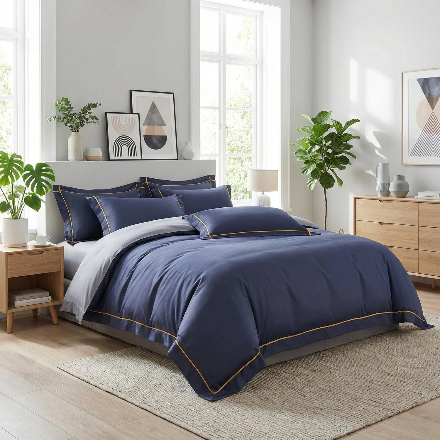 Pariser Nat Sengetøjssæt med Silkeagtige Langfibret Bomuldsdynebetræk