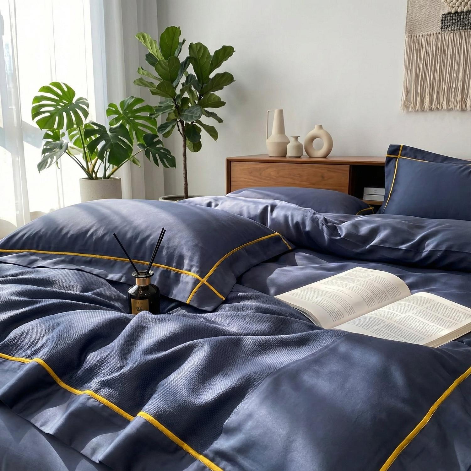 Pariser Nat Sengetøjssæt med Silkeagtige Langfibret Bomuldsdynebetræk