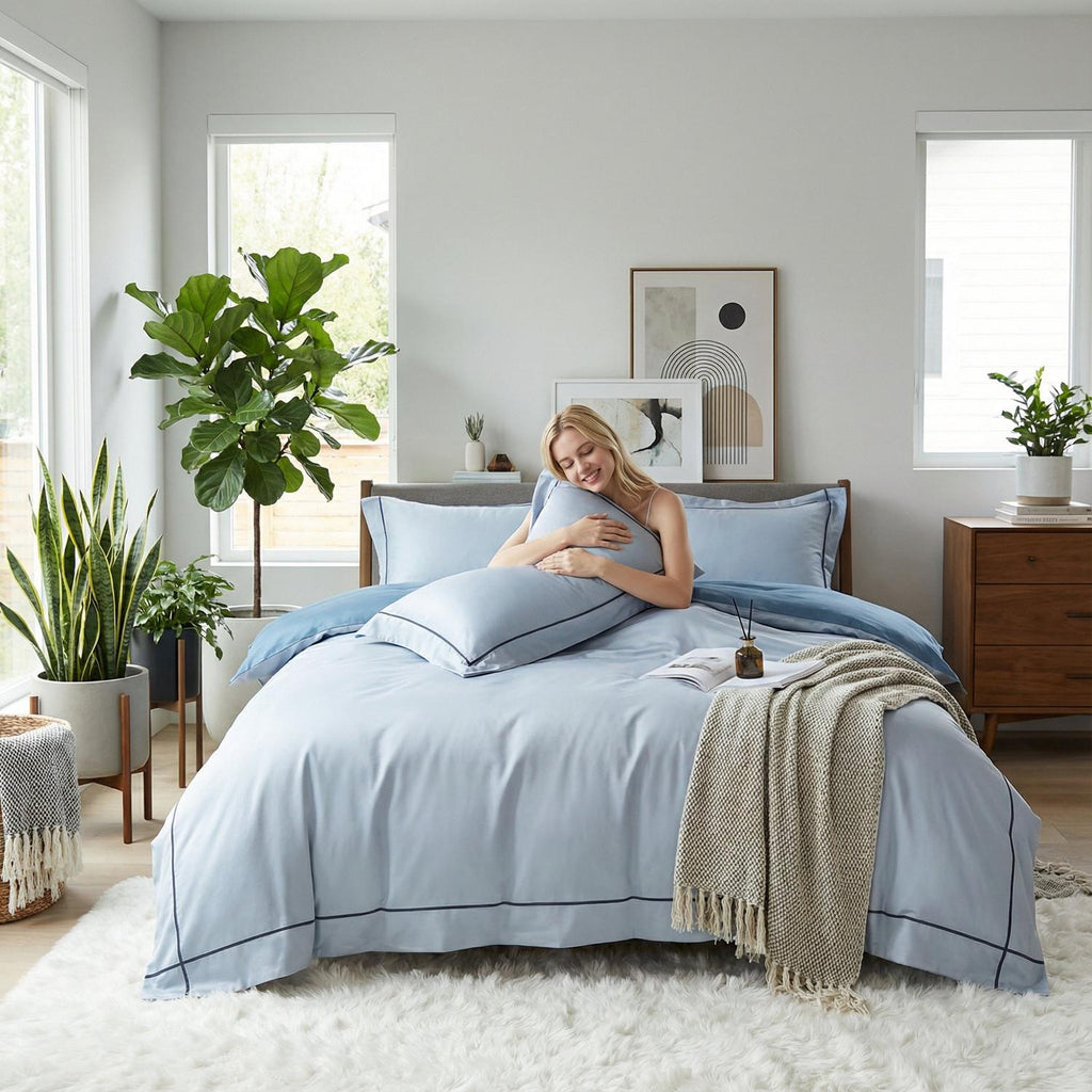 Pariser Nat Sengetøjssæt med Silkeagtige Langfibret Bomuldsdynebetræk