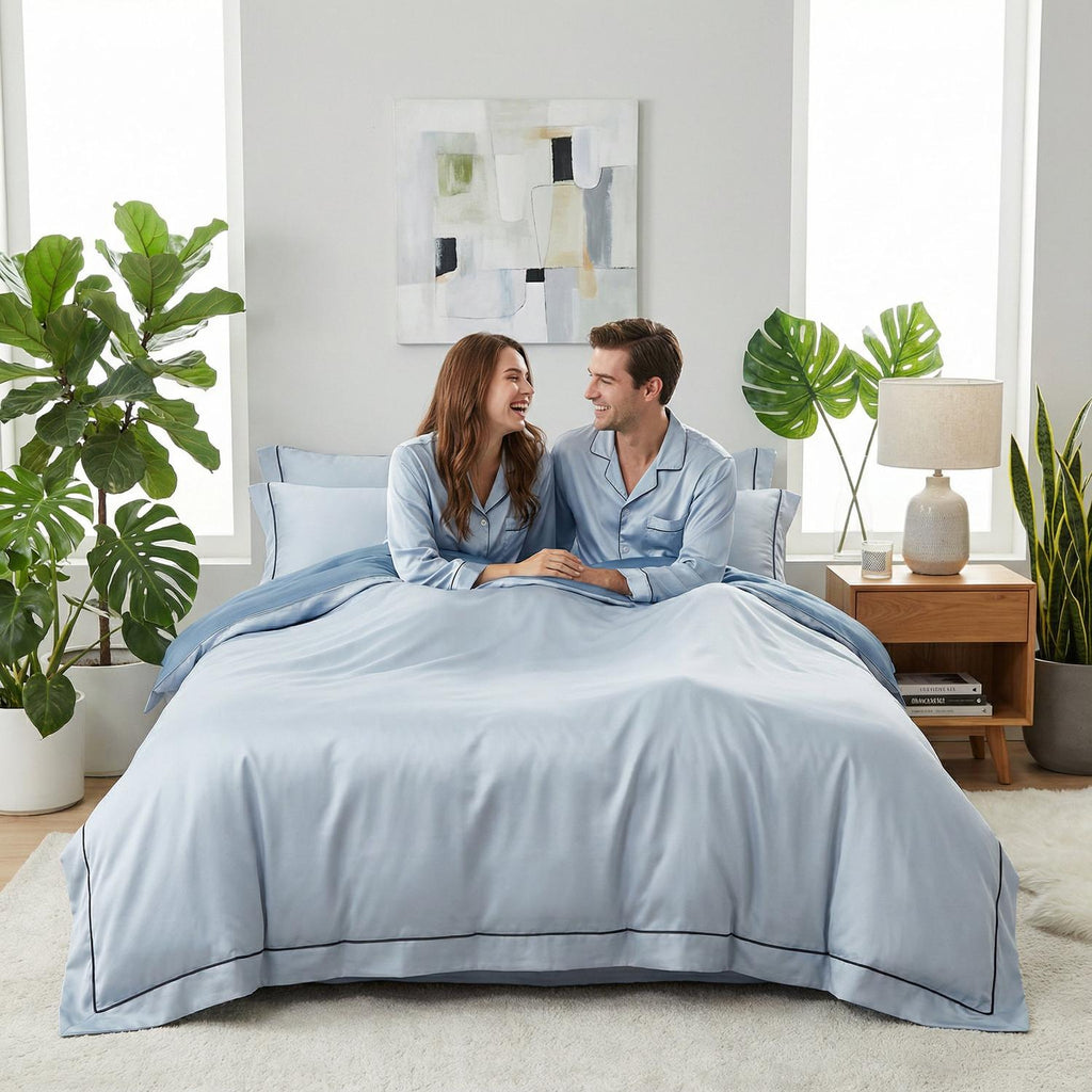 Pariser Nat Sengetøjssæt med Silkeagtige Langfibret Bomuldsdynebetræk