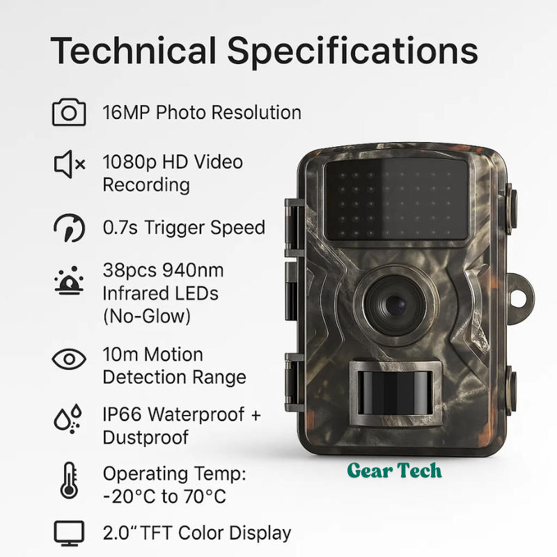 AstraGuard Night Vision Wildlife Camera Pro 16MP/1080P