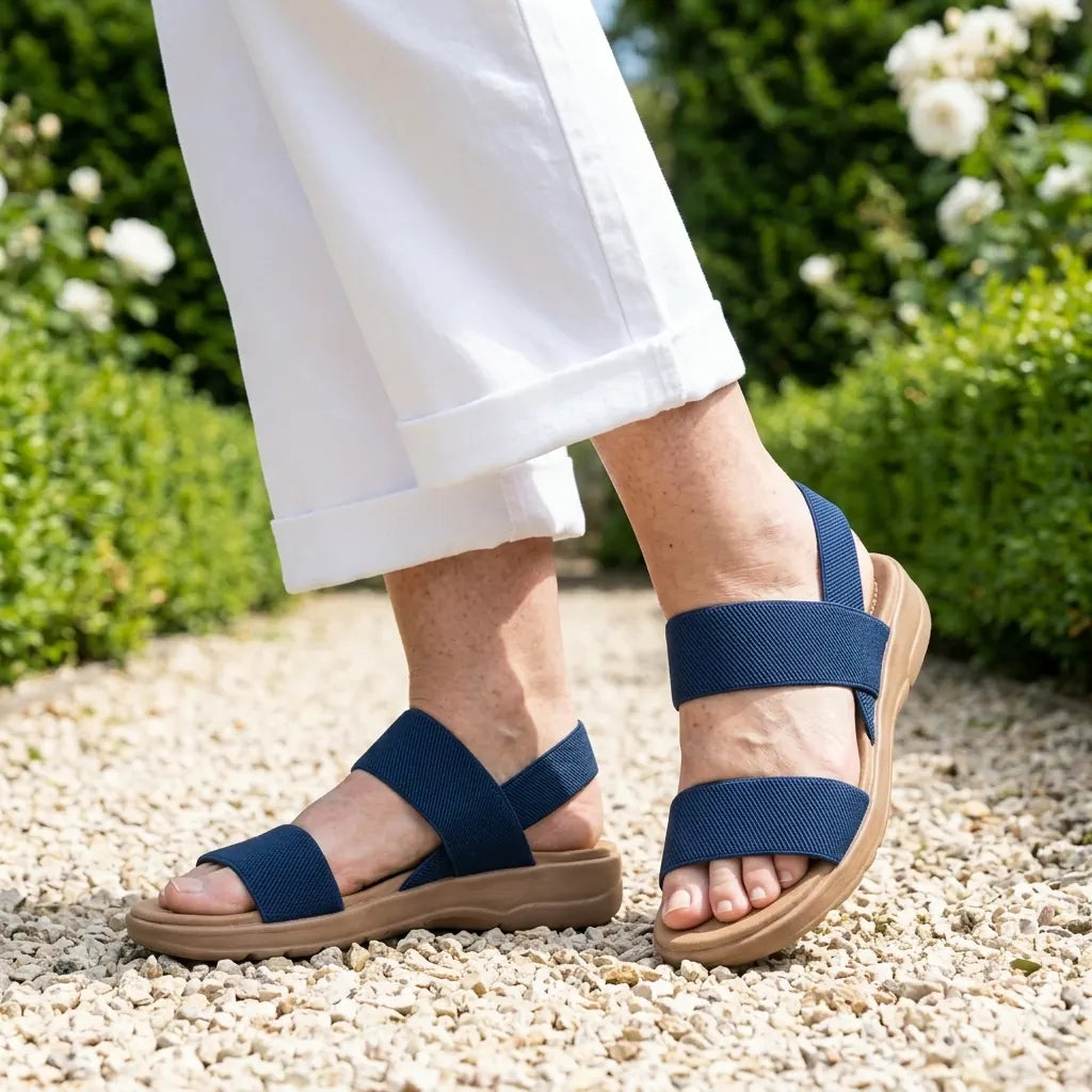 Pružné elastické sandály – lehké nazouvací boty na chůzi a cestování
