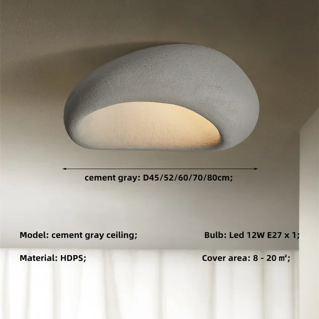 Deckenlampe von Wabi Sabi sorgt für sanftes Umgebungslicht in modernen Wohnungen