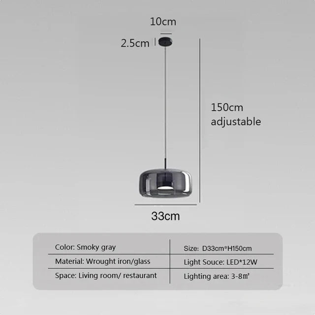 LumaNest Glaslampe Minimalistisk Lys til Lyse Rum