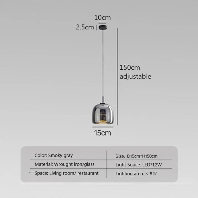LumaNest Glaslampe Minimalistisk Lys til Lyse Rum