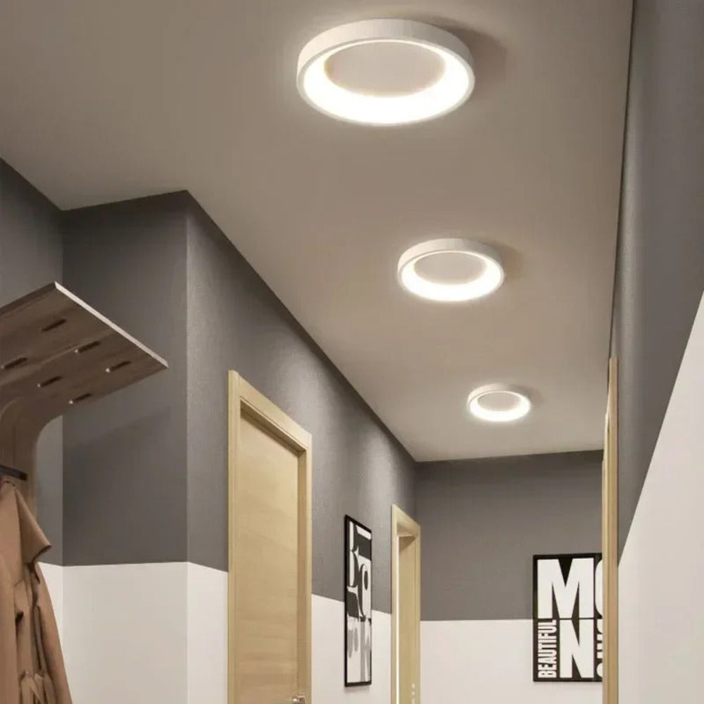 Nordic Round LED Ceiling Light With Remote Control For Energy Efficient Modern Homes