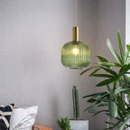Nordic Fluted Glass Pendant Lamp for Modern Interiors
