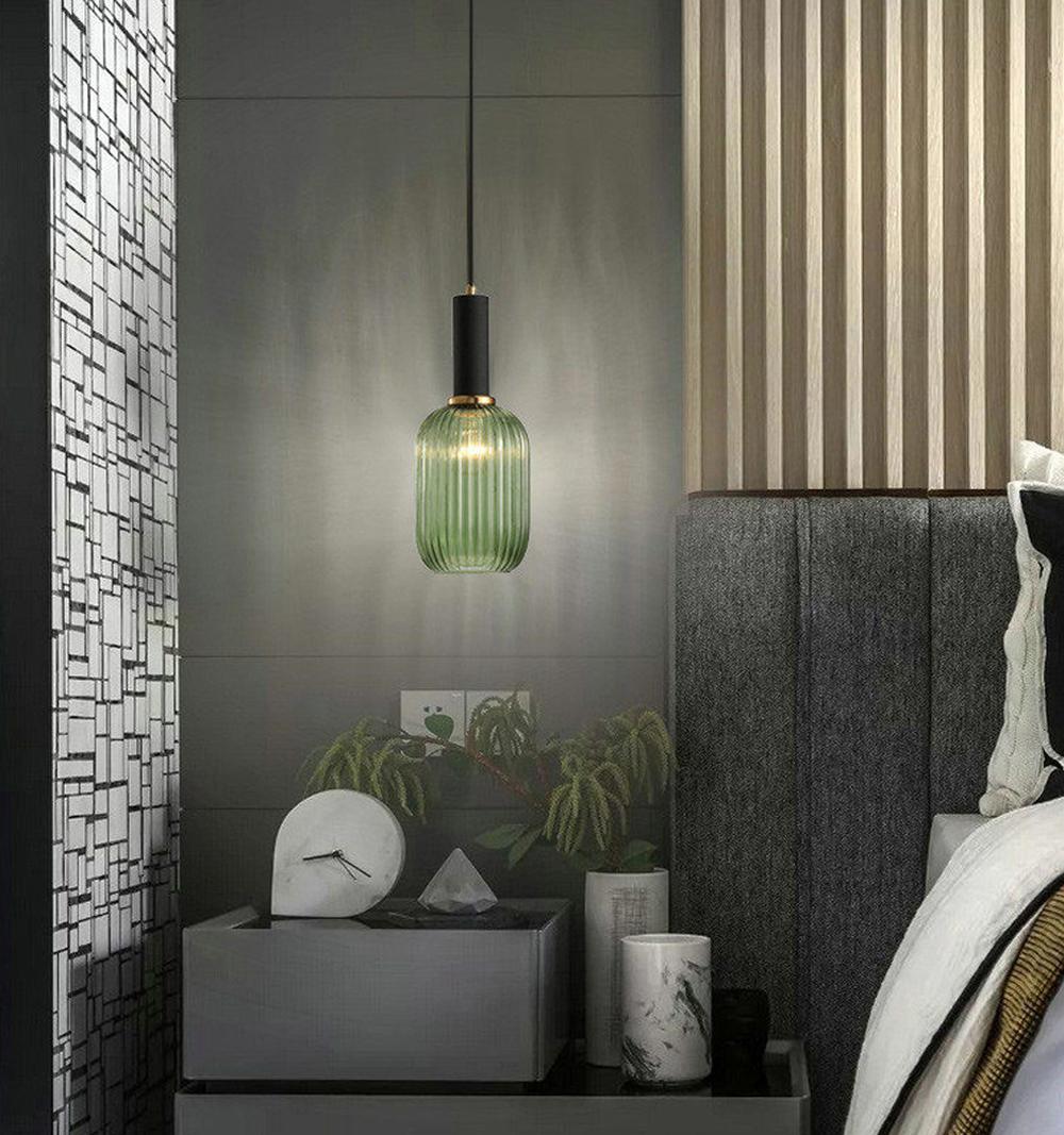 Nordic Fluted Glass Pendant Lamp for Modern Interiors