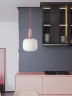Nordic Fluted Glass Pendant Lamp for Modern Interiors