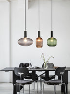 Nordic Fluted Glass Pendant Lamp for Modern Interiors