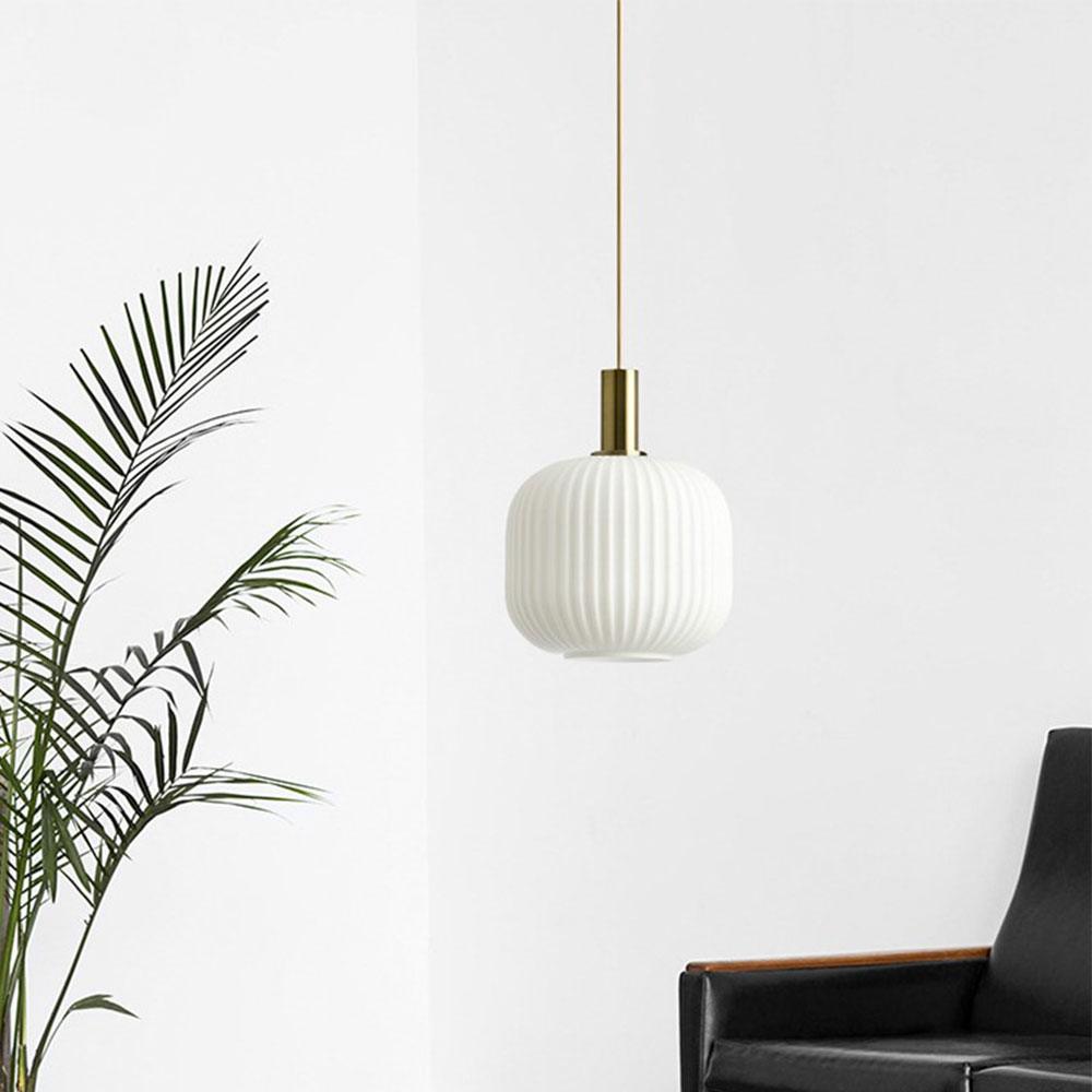 Nordic Fluted Glass Pendant Lamp for Modern Interiors