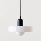 Lámpara colgante de vidrio Liora Bauhaus con ajuste de altura