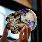 כוס וויסקי ידנית מיוורי עם עיט הנשר הסגול ואריזת עץ | Petprovac