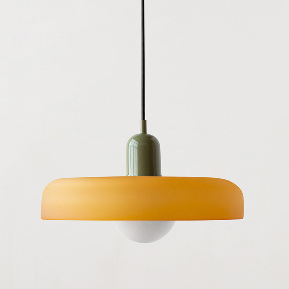 Lámpara colgante de vidrio Liora Bauhaus con ajuste de altura