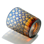 Miyara | Bicchieri artigianali per whisky ambra con design a stella di crisantemo e scatola di legno | Petprovac