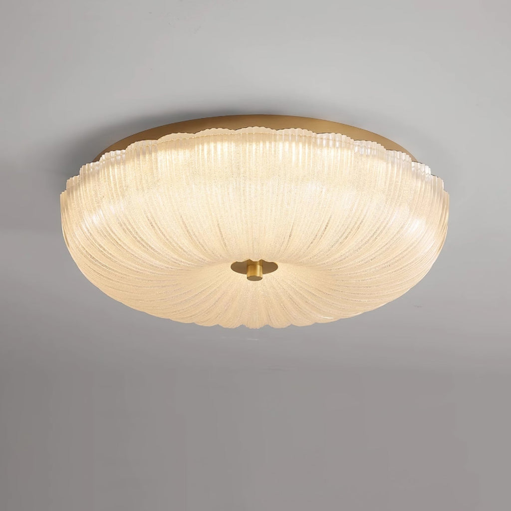 Nyra Ripple glazen plafondlamp | Strakke moderne gloed