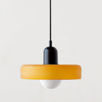 Lámpara colgante de vidrio Liora Bauhaus con ajuste de altura