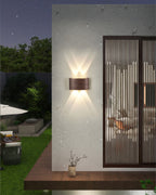 LumaVerde Woodgrain LED Outdoor Sconce Weather-Resistant