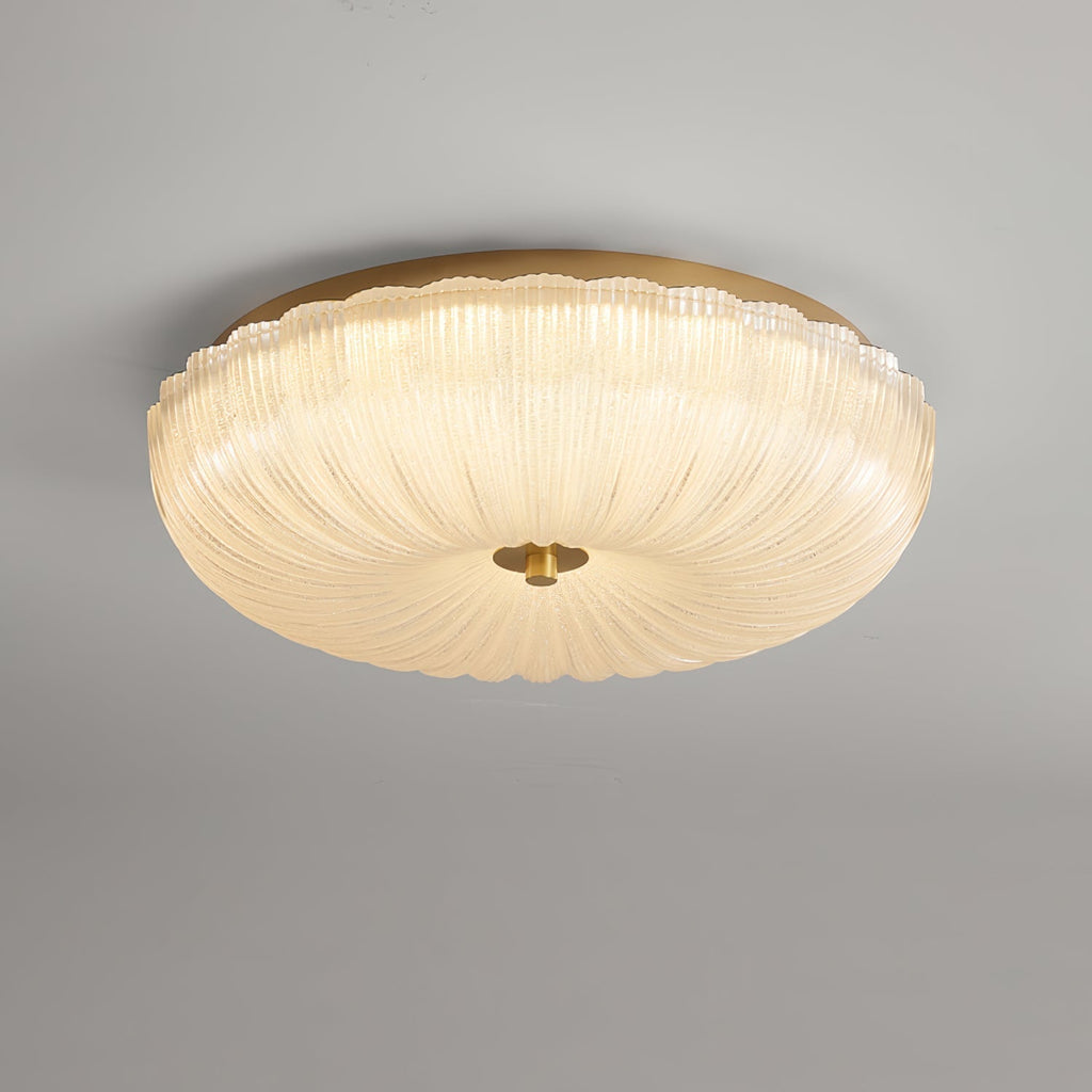 Nyra Ripple glazen plafondlamp | Strakke moderne gloed