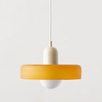 Lámpara colgante de vidrio Liora Bauhaus con ajuste de altura