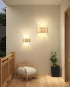 LumaVerde Woodgrain LED Outdoor Sconce Weather-Resistant