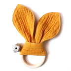 Natural Wooden Bunny Ear Baby Teether