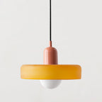 Lámpara colgante de vidrio Liora Bauhaus con ajuste de altura