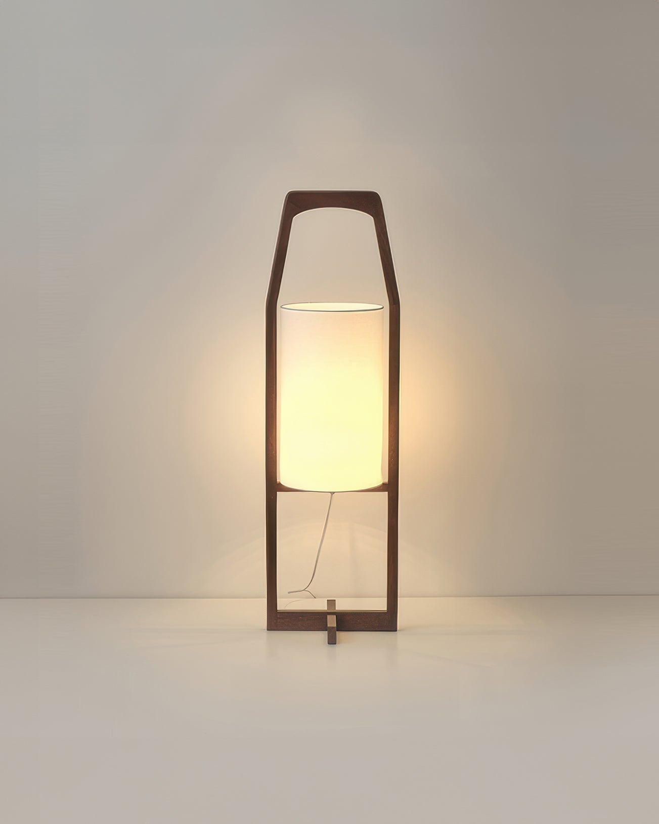 HikariZen Floor Lamp, Japanese Wood, Retro Zen Glow