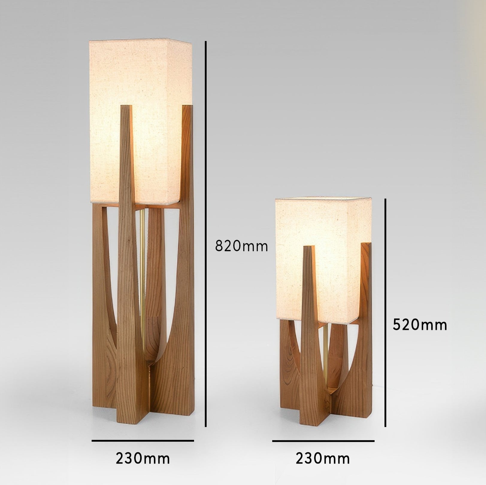 Lampu Lantai Kayu Walnut Pepejal Caelum Dengan Penutup Linen untuk Ruang Tamu