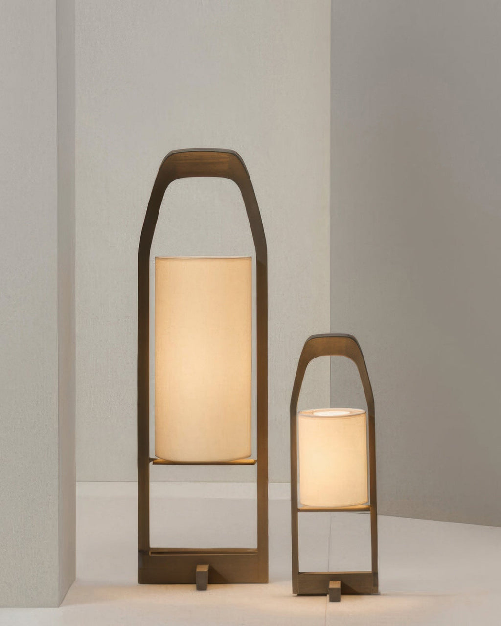 HikariZen フロアランプ、日本製木材、レトロ禅の輝き