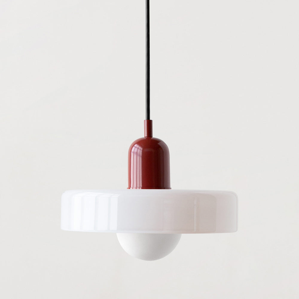 Lámpara colgante de vidrio Liora Bauhaus con ajuste de altura