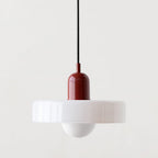 Lámpara colgante de vidrio Liora Bauhaus con ajuste de altura