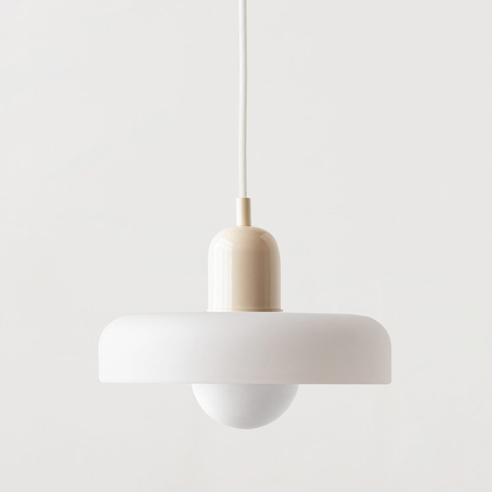 Lámpara colgante de vidrio Liora Bauhaus con ajuste de altura
