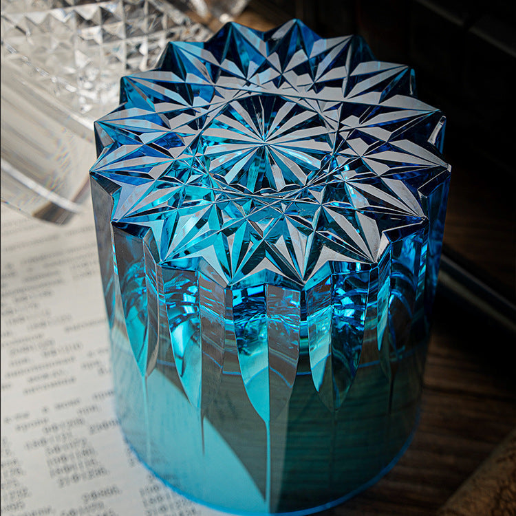 ミズミ マルチカラー ダイヤモンドパターン ウイスキーグラス 木製ボックス付き | Petprovac