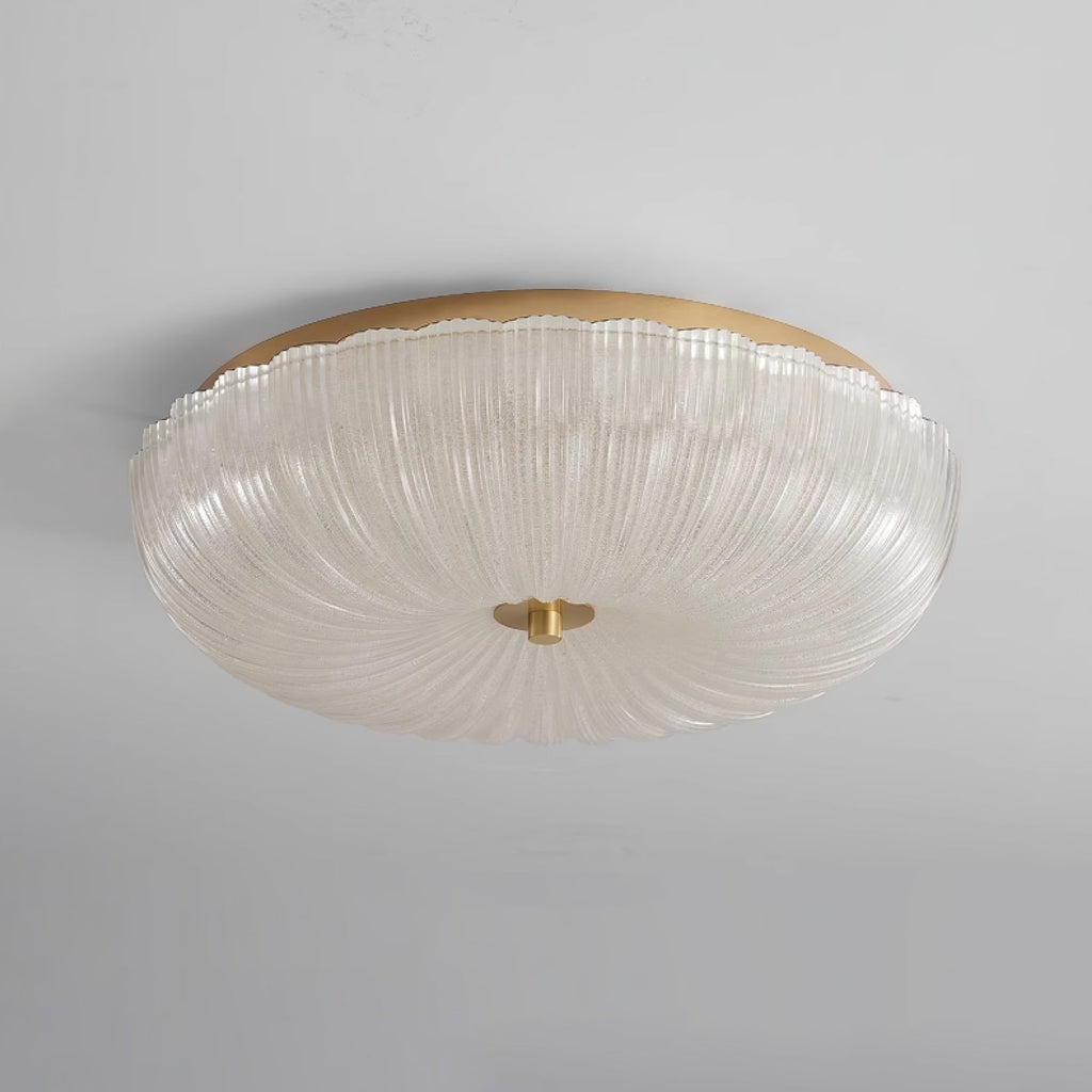 Nyra Ripple glazen plafondlamp | Strakke moderne gloed
