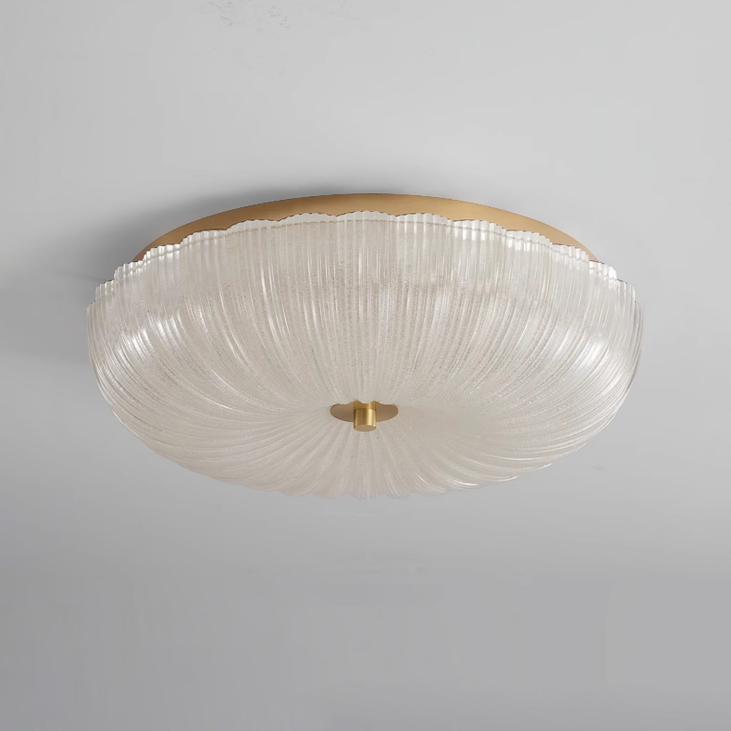 Nyra Ripple glazen plafondlamp | Strakke moderne gloed