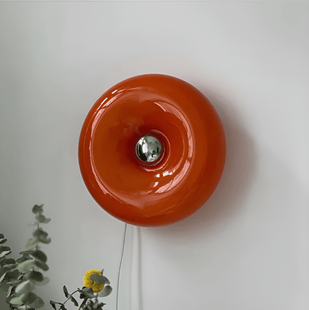 Orenda Glaslampe i Donutform til Væg- og Bordbelysning