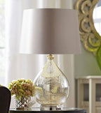 带布罩的玻璃台灯 适用于现代家居照明