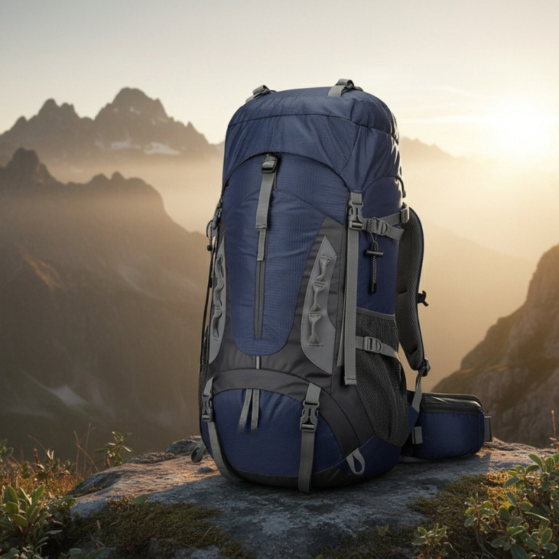 Zaino impermeabile da 65L da uomo con sistema di trasporto ergonomico per avventure