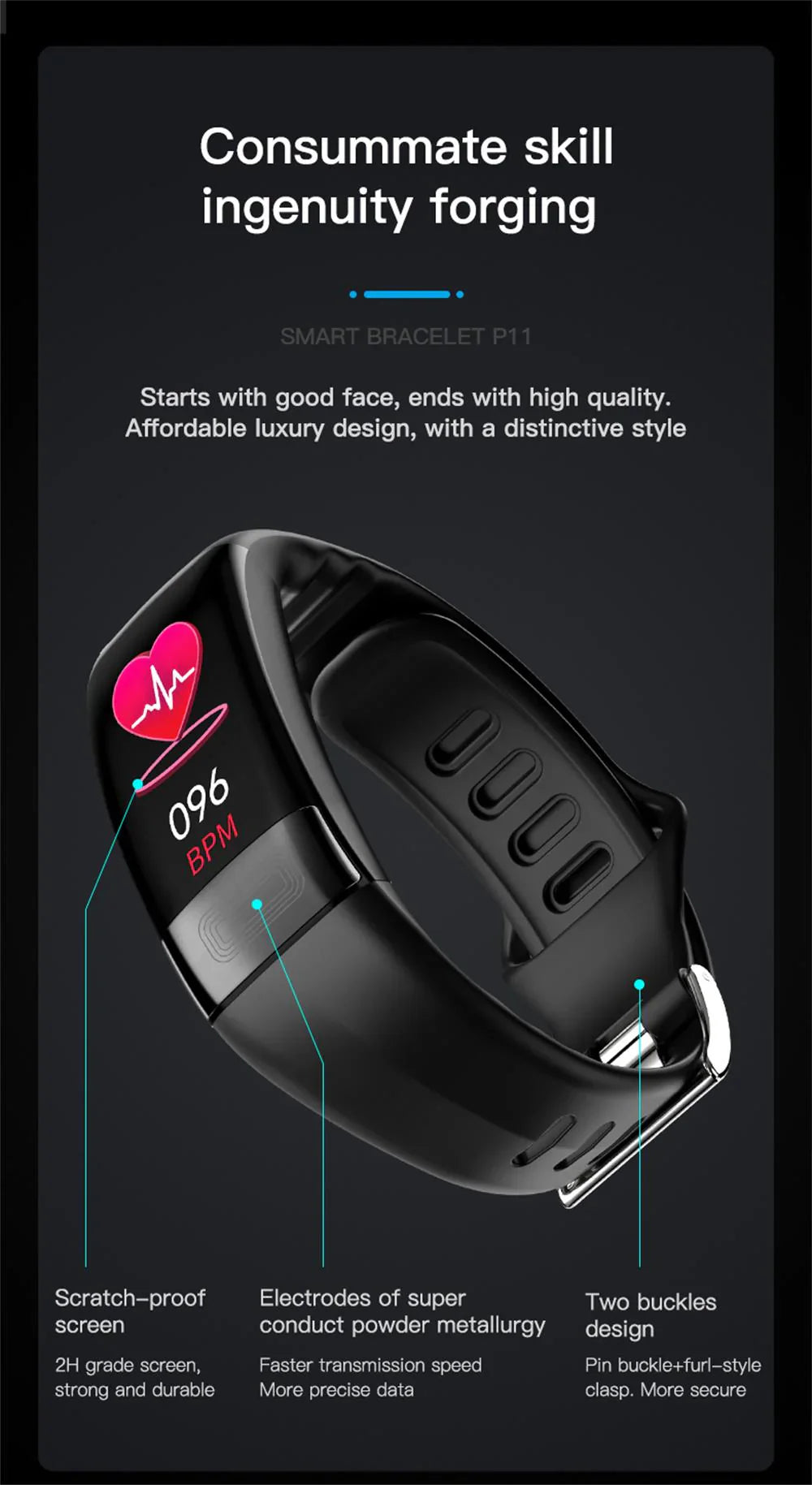 VitaPulse Band BP, ECG, HR, SpO2 Sleep Tracker FDA Approved